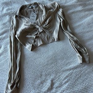 Zara satin crop top